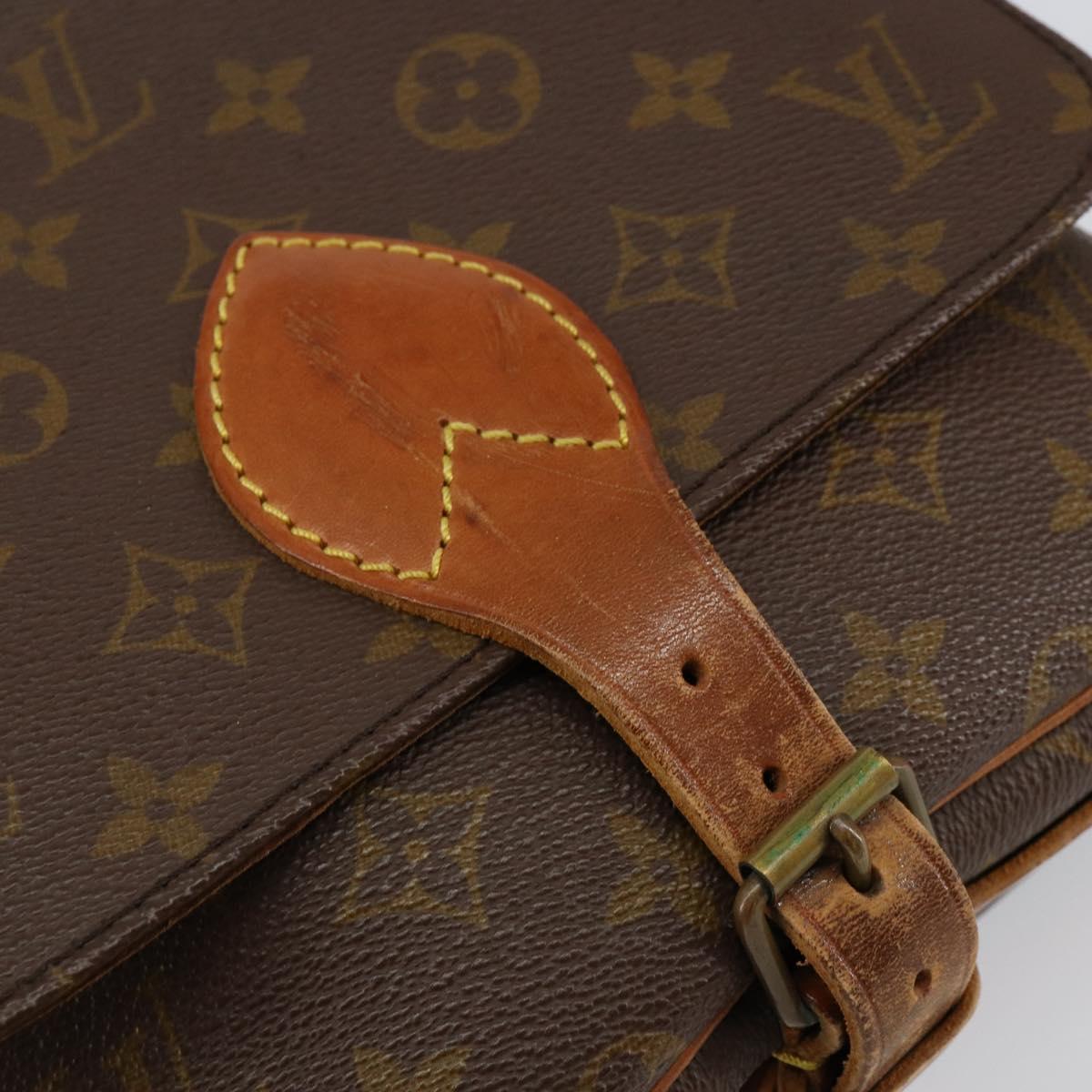 LOUIS VUITTON Monogram Cartouchiere MM Shoulder Bag Vintage M51253 Auth 149607