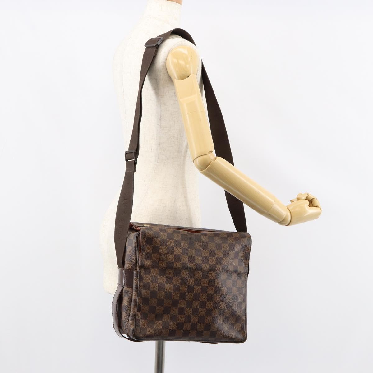 LOUIS VUITTON Damier Ebene Naviglio Shoulder Bag N45255 LV Auth 149610