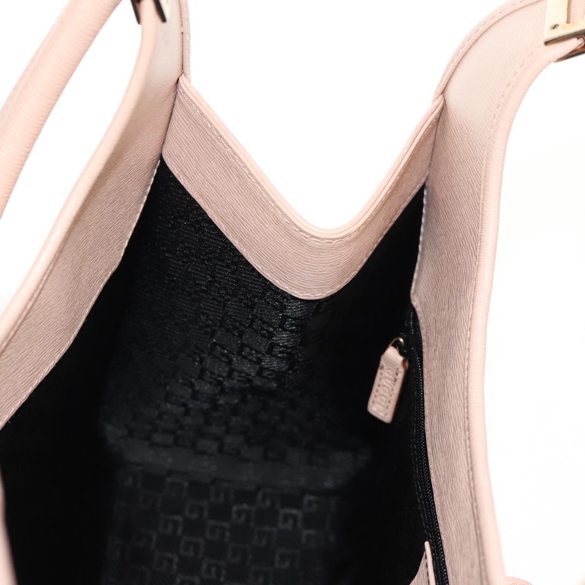 GUCCI Jackie Shoulder Bag Leather Pink Gold 002 1067 Auth 149621V