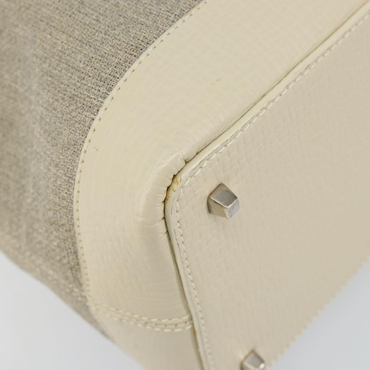 LOEWE Hand Bag Canvas Gray Auth 149622