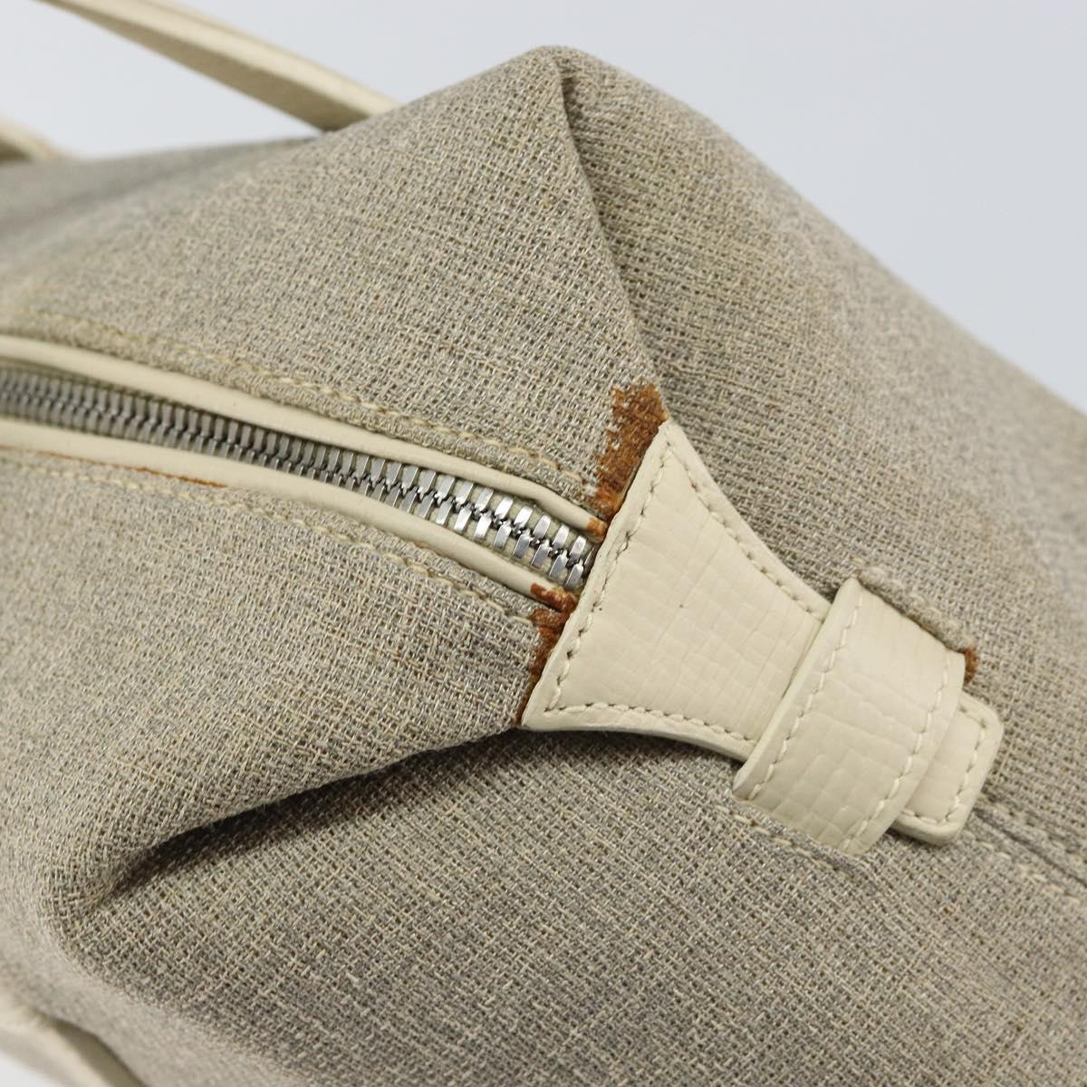 LOEWE Hand Bag Canvas Gray Auth 149622