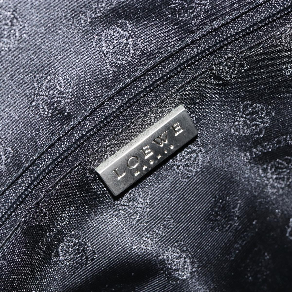 LOEWE Hand Bag Canvas Gray Auth 149622