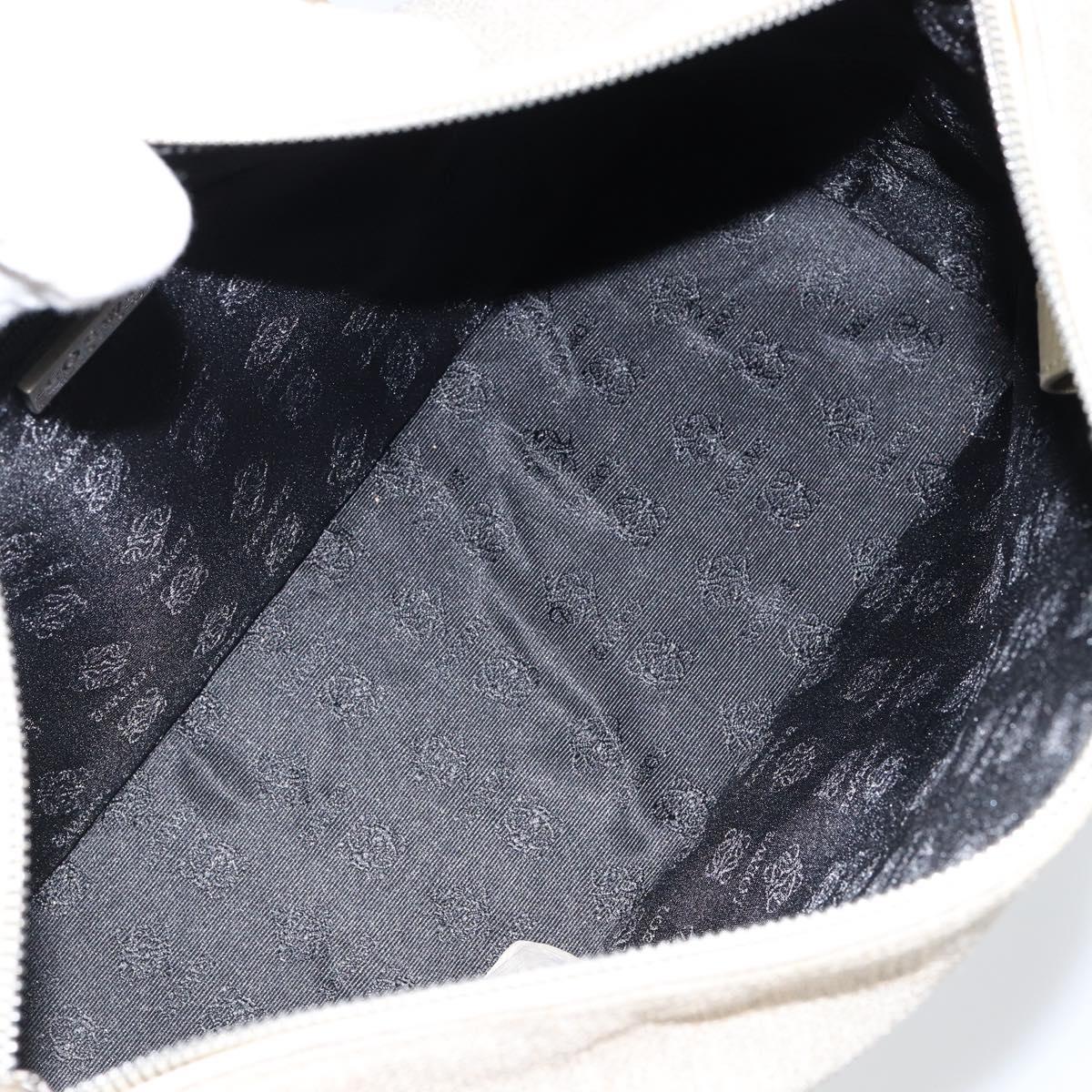 LOEWE Hand Bag Canvas Gray Auth 149622