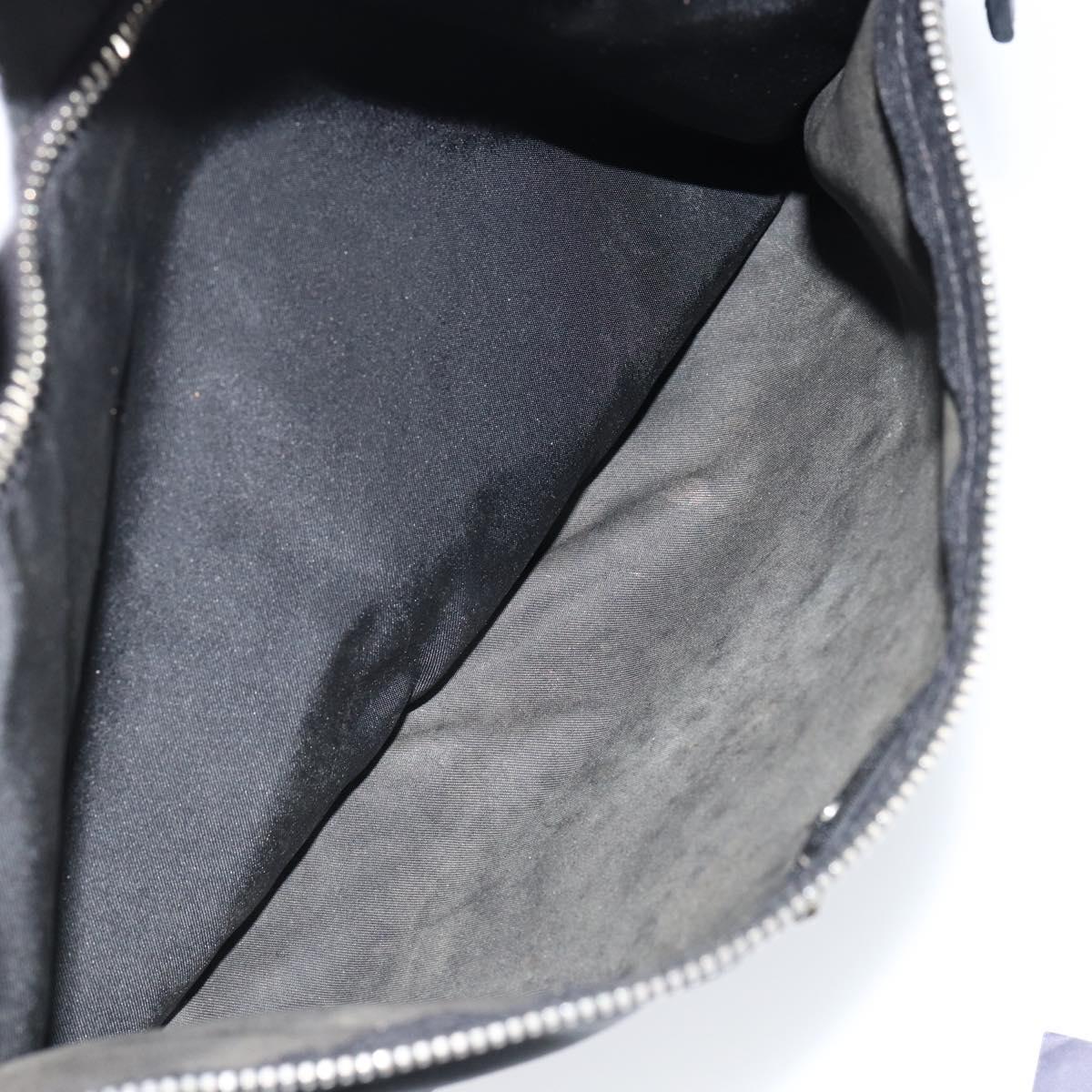 PRADA Shoulder Bag Nylon Black Silver Auth 149624