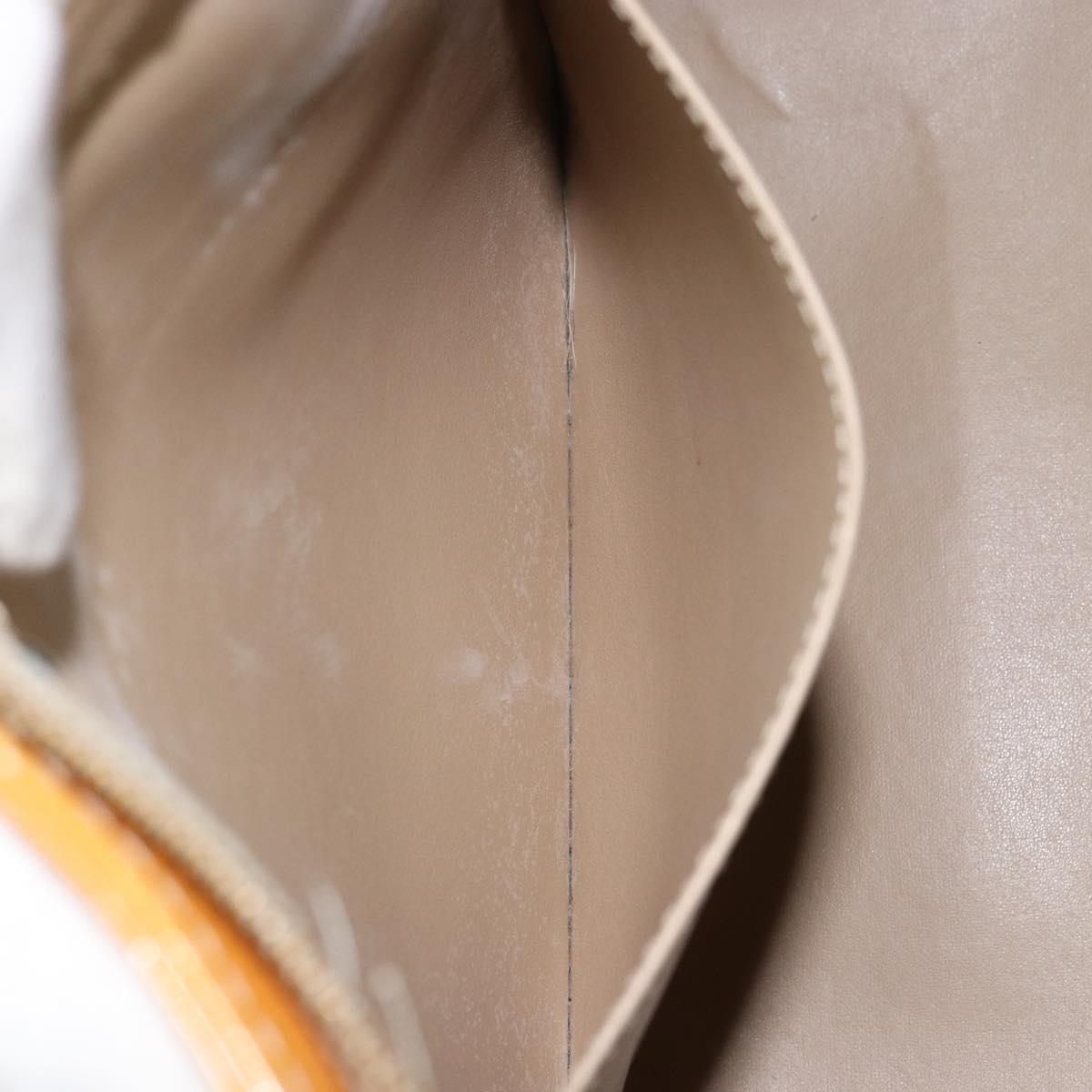 LOUIS VUITTON Monogram Vernis Houston Hand Bag Beige M91004 LV Auth 149638