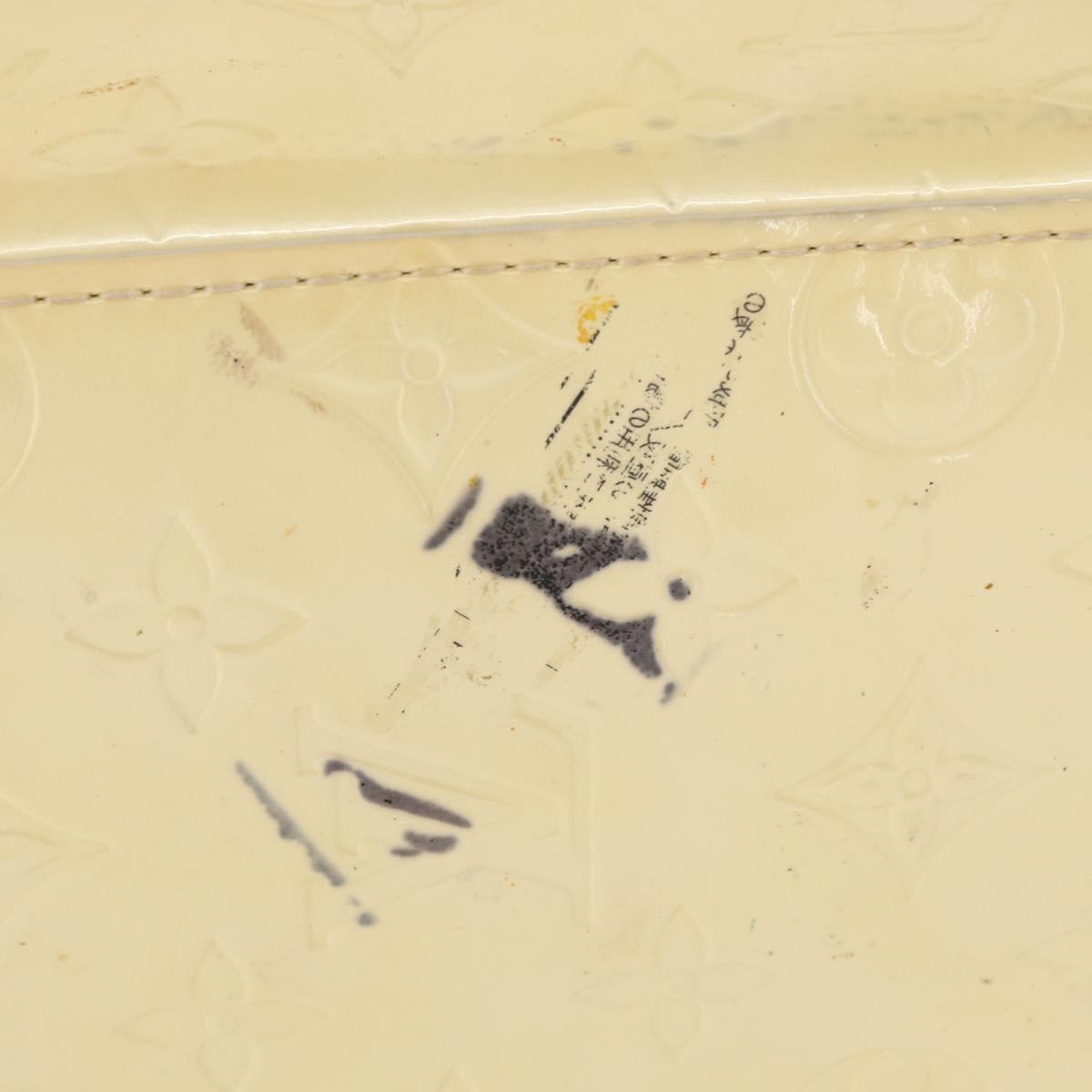 LOUIS VUITTON Monogram Vernis Reade PM Hand Bag Perle M91336 LV Auth 149639