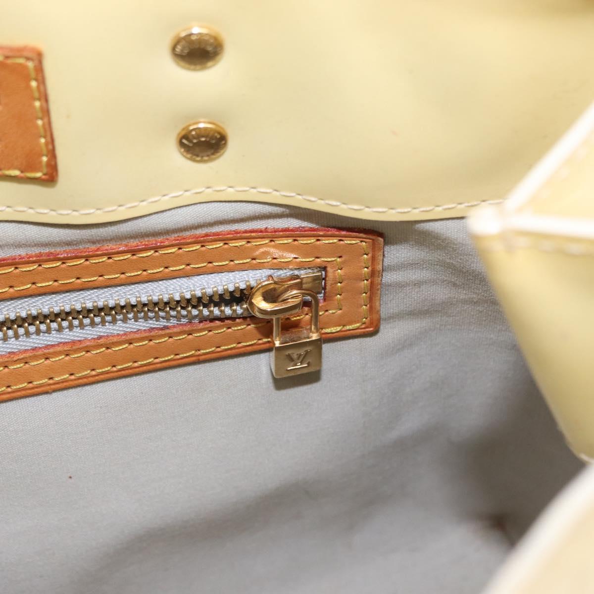 LOUIS VUITTON Monogram Vernis Reade PM Hand Bag Perle M91336 LV Auth 149639