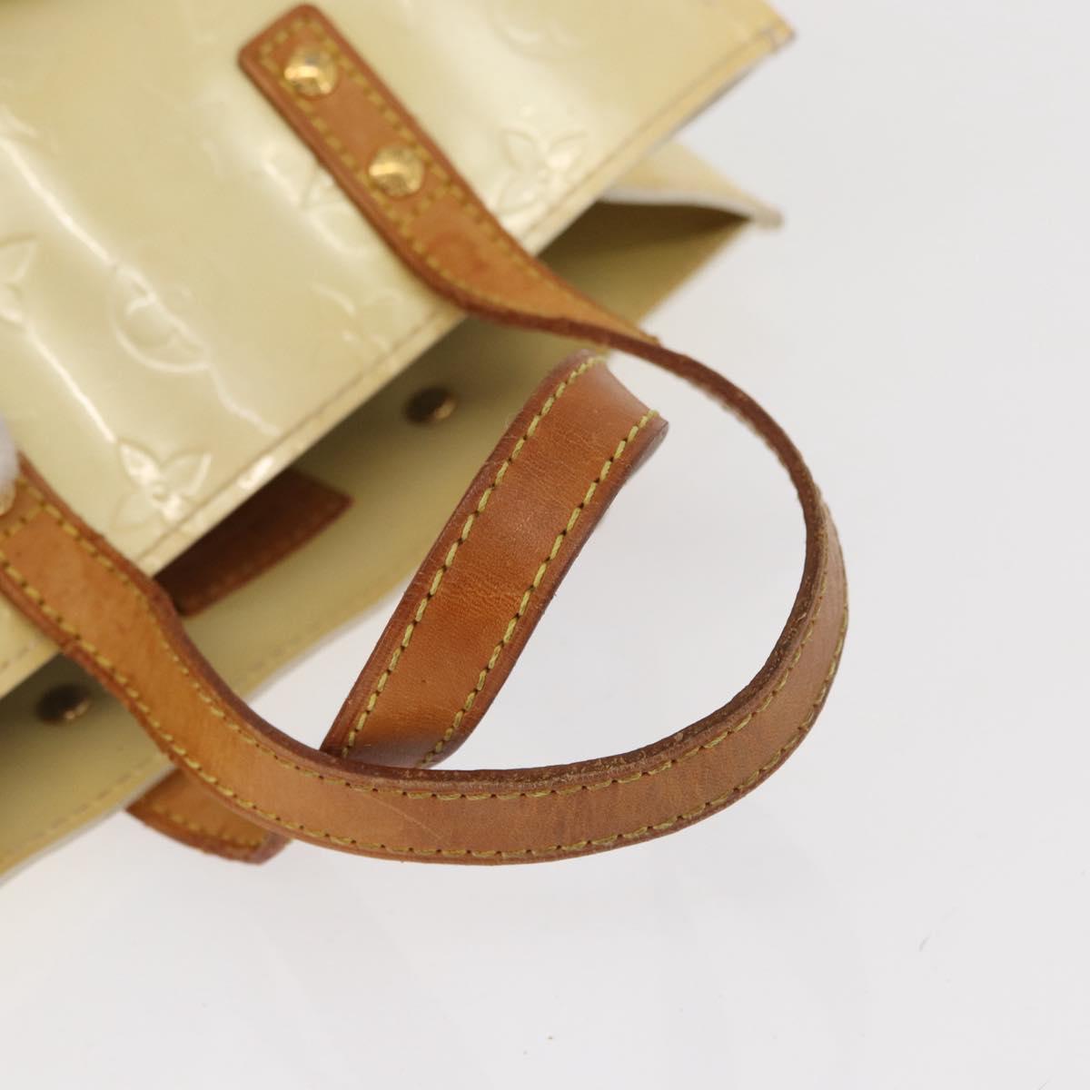 LOUIS VUITTON Monogram Vernis Reade PM Hand Bag Perle M91336 LV Auth 149639