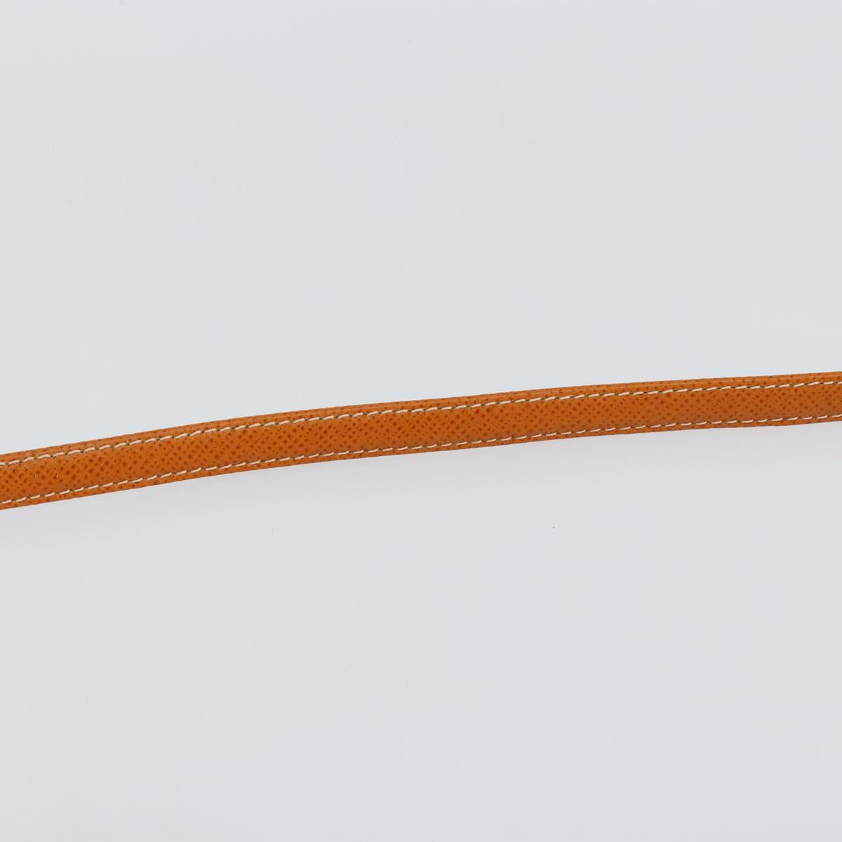 VALENTINO Shoulder Bag Leather Brown Gold Auth 149643