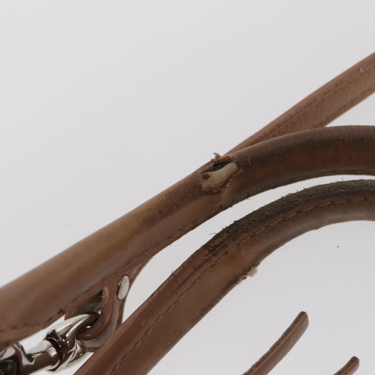 BALENCIAGA The Paper A6 Hand Bag Leather 2way Beige Silver 370926 Auth 149646