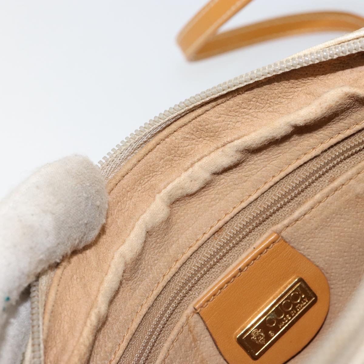 GUCCI Micro GG Supreme Shoulder Bag PVC White Gold 007 113 1943 Auth 149650