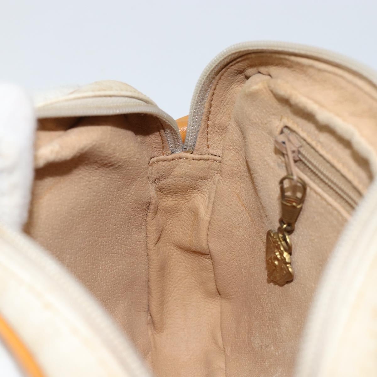 GUCCI Micro GG Supreme Shoulder Bag PVC White Gold 007 113 1943 Auth 149650