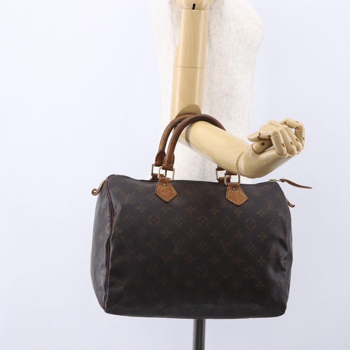 LOUIS VUITTON Monogram Speedy 30 Hand Bag M41526 LV Auth 149662