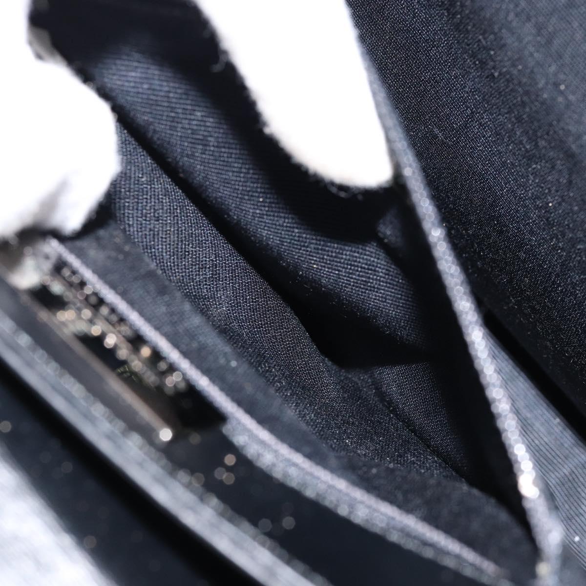 GIVENCHY Hand Bag Leather Black Gold Auth 149668