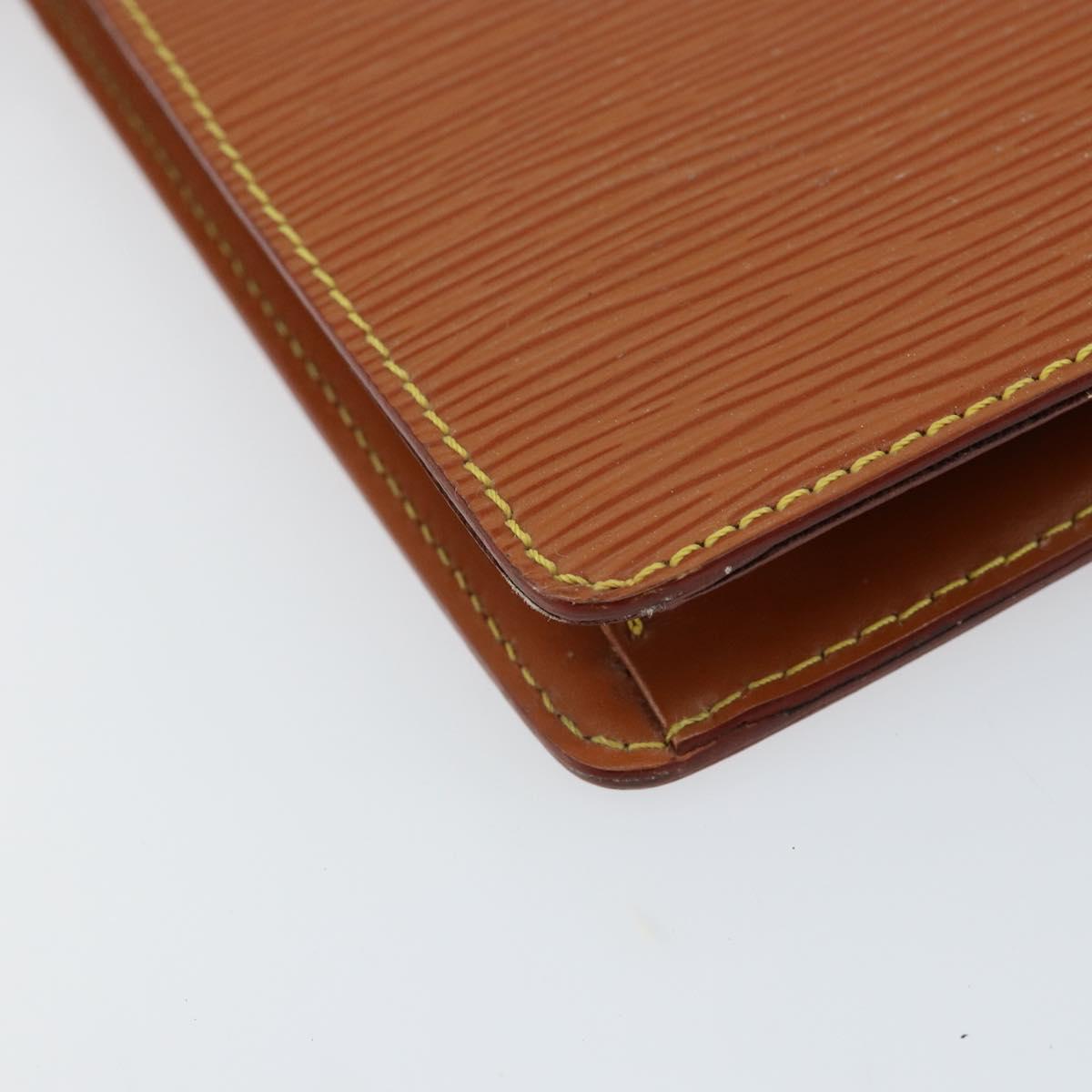 LOUIS VUITTON Epi Pochette Homme Bag Brown Zipangu Gold M52528 Auth 149676