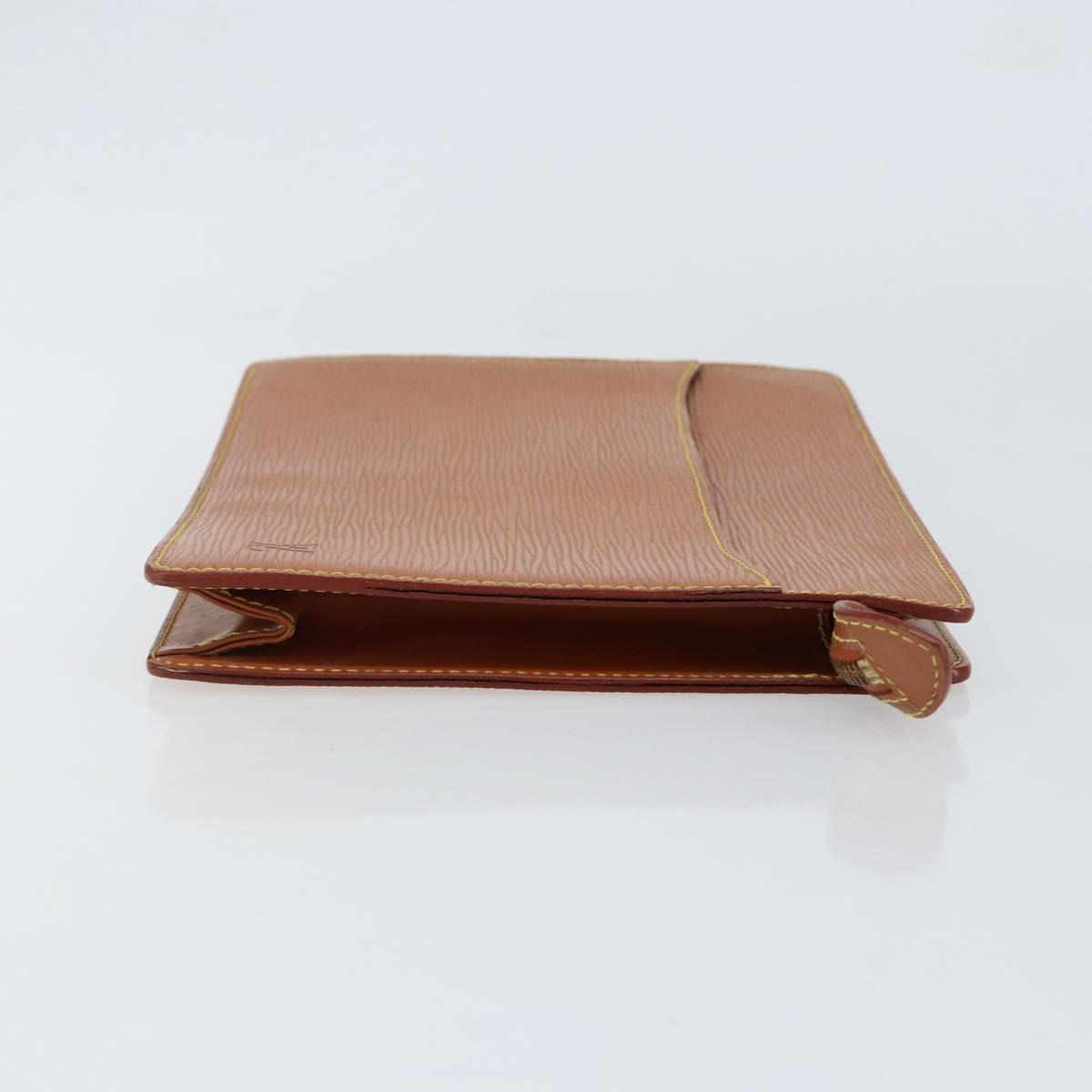 LOUIS VUITTON Epi Pochette Homme Bag Brown Zipangu Gold M52528 Auth 149676