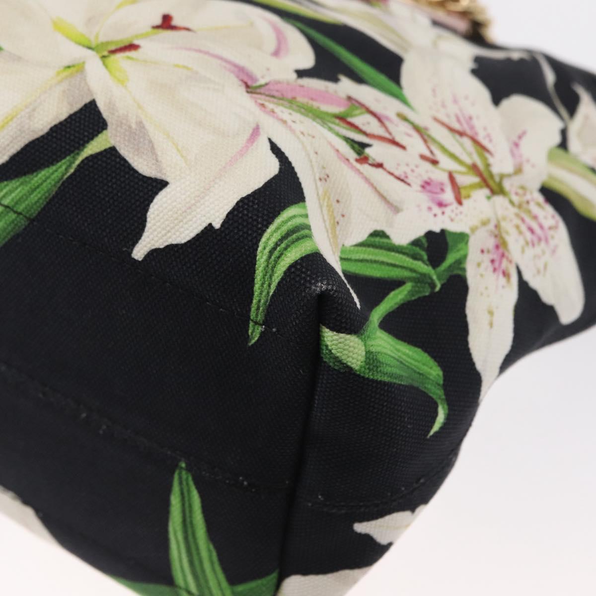 DOLCE&GABBANA CAPRI Hand Bag Canvas 2way Pink Gold Auth 149678