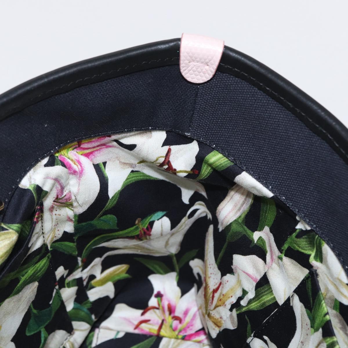 DOLCE&GABBANA CAPRI Hand Bag Canvas 2way Pink Gold Auth 149678