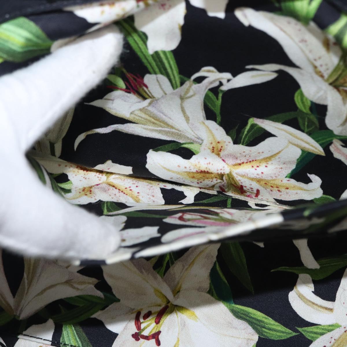 DOLCE&GABBANA CAPRI Hand Bag Canvas 2way Pink Gold Auth 149678