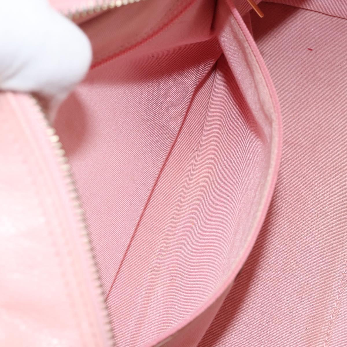 CHANEL Matelasse COCO Mark Hand Bag Caviar Skin Pink Gold CC Auth 149681