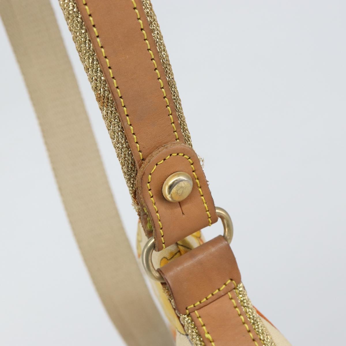 LOEWE Shoulder Bag Canvas Beige Auth 149682