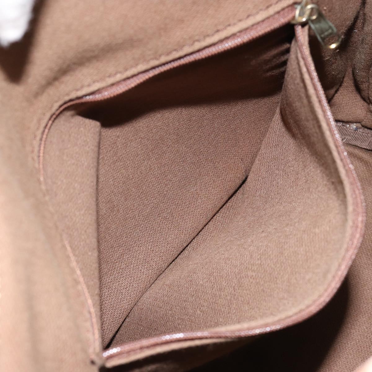 LOEWE Shoulder Bag Canvas Beige Auth 149682