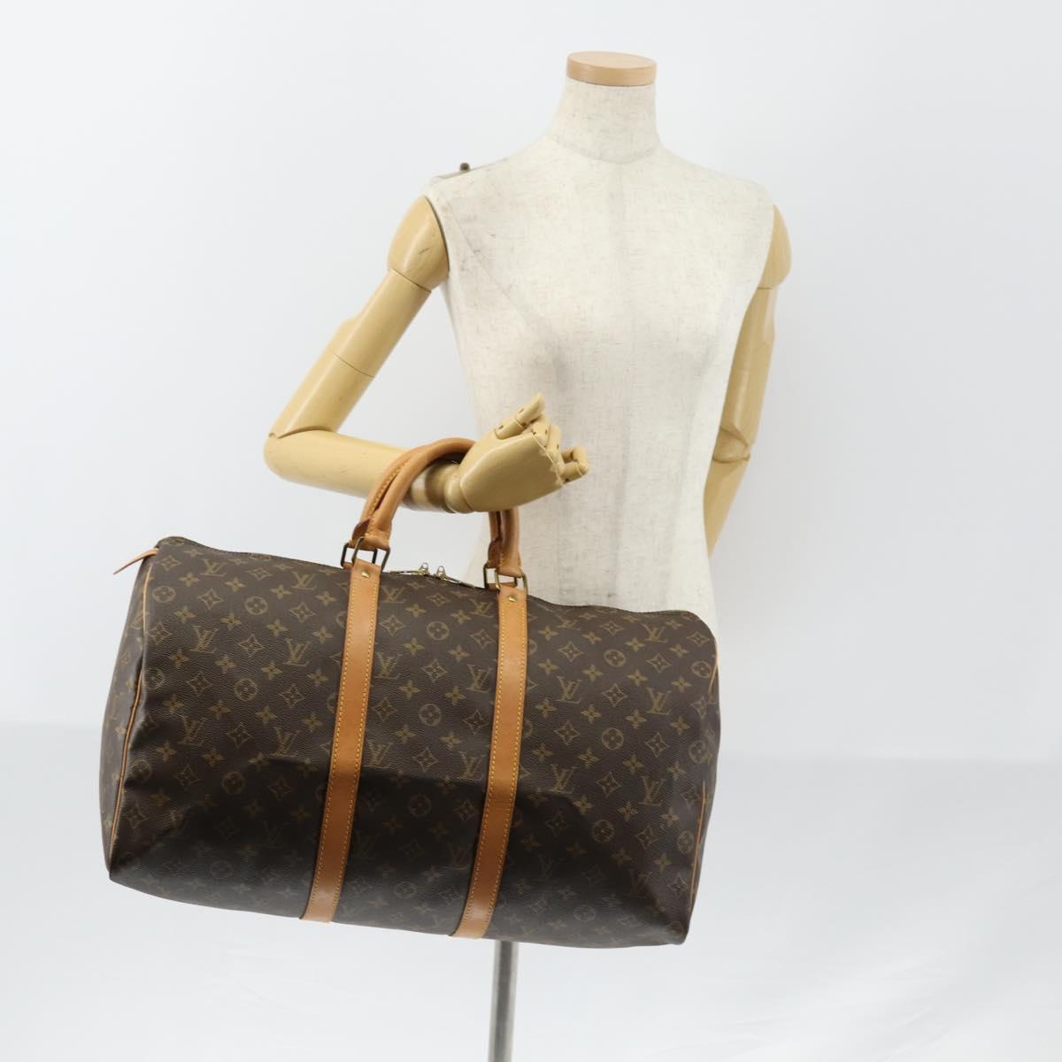 LOUIS VUITTON Monogram Keepall 50 Boston Bag M41426 LV Auth 149688