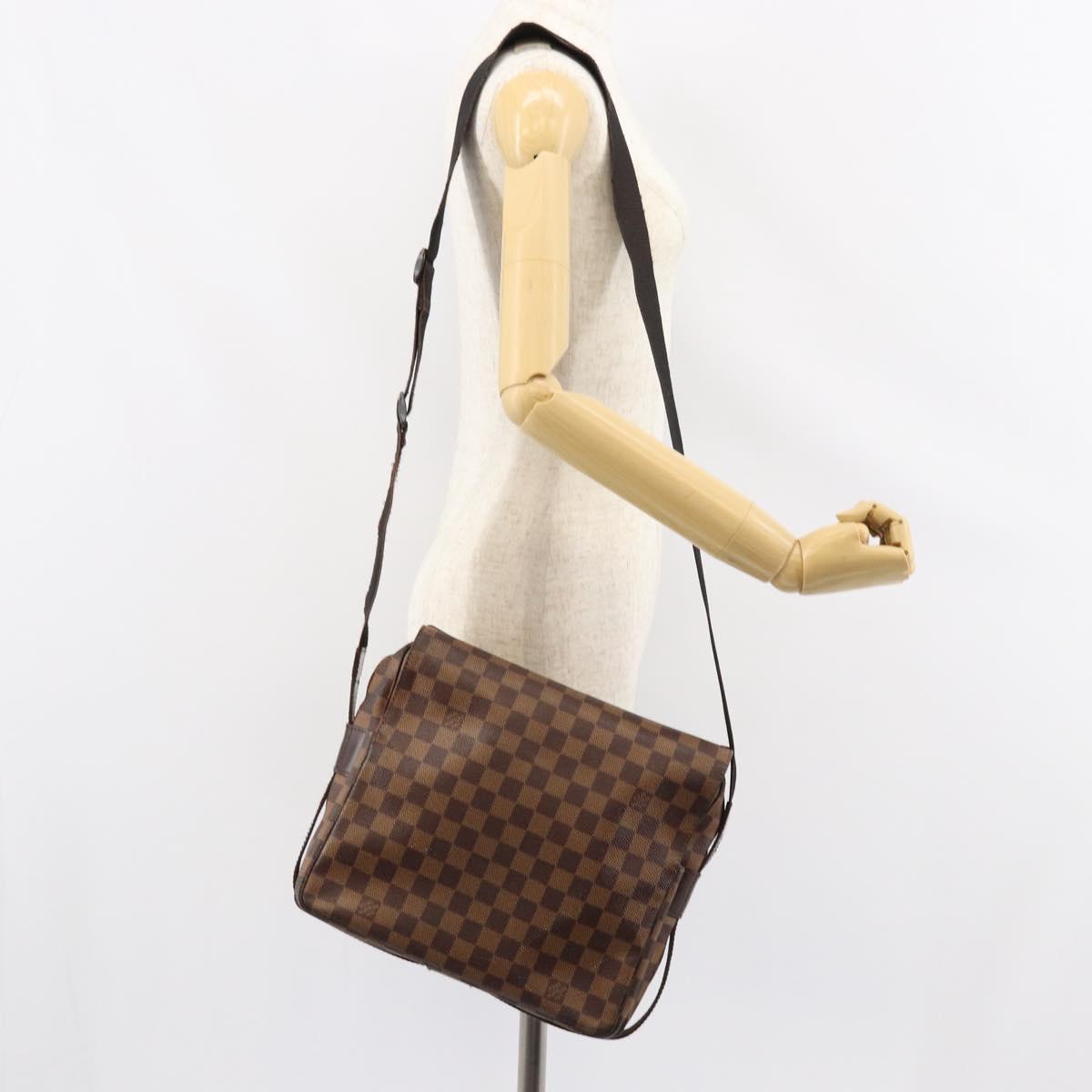 LOUIS VUITTON Damier Ebene Naviglio Shoulder Bag N45255 LV Auth 149689