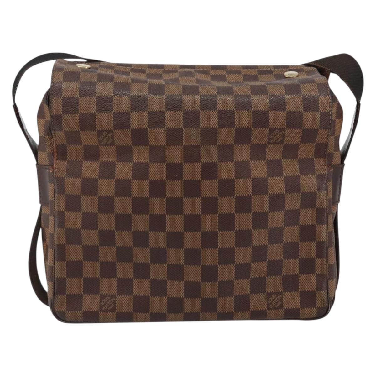 LOUIS VUITTON Damier Ebene Naviglio Shoulder Bag N45255 LV Auth 149689