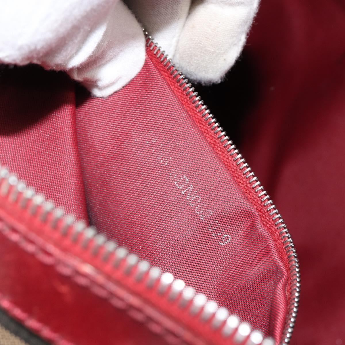 FENDI Zucca Canvas Hand Bag Black Brown Auth 149704