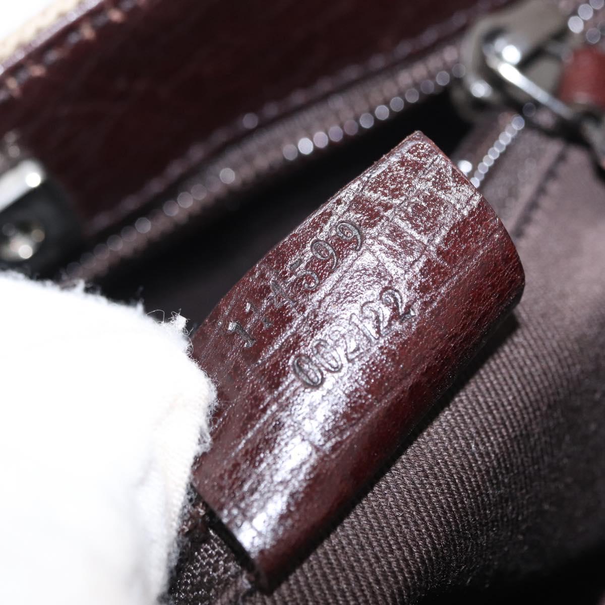 GUCCI GG Supreme Hand Bag PVC Beige Silver 114599 Auth 149706