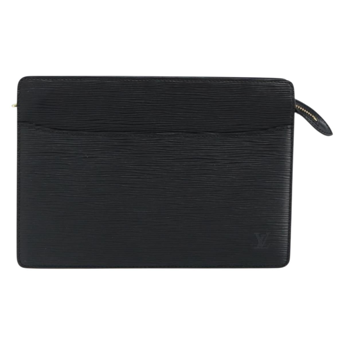LOUIS VUITTON Epi Pochette Homme Clutch Bag Black Noir M52522 LV Auth 149707