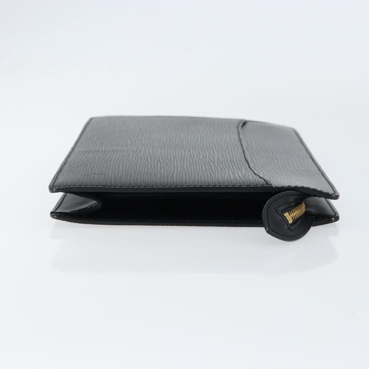 LOUIS VUITTON Epi Pochette Homme Clutch Bag Black Noir M52522 LV Auth 149707