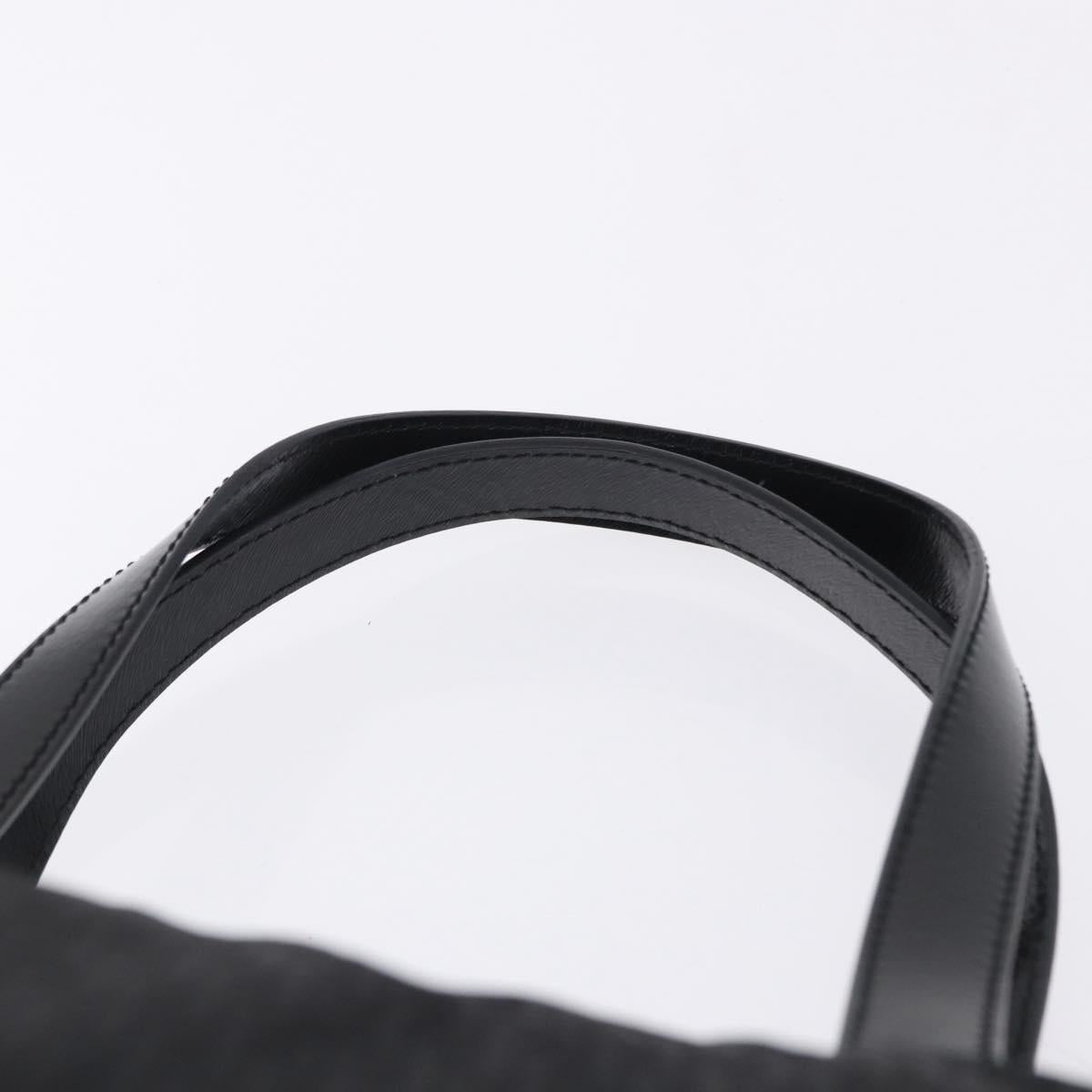 FENDI Zucchino Canvas Tote Bag Black Silver Auth 149710