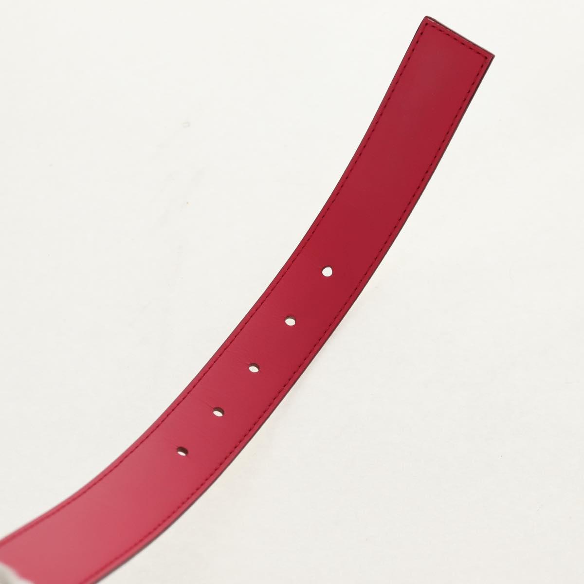 LOUIS VUITTON Multicolor Ceinture Carre Belt White M9682 LV Auth 149716V