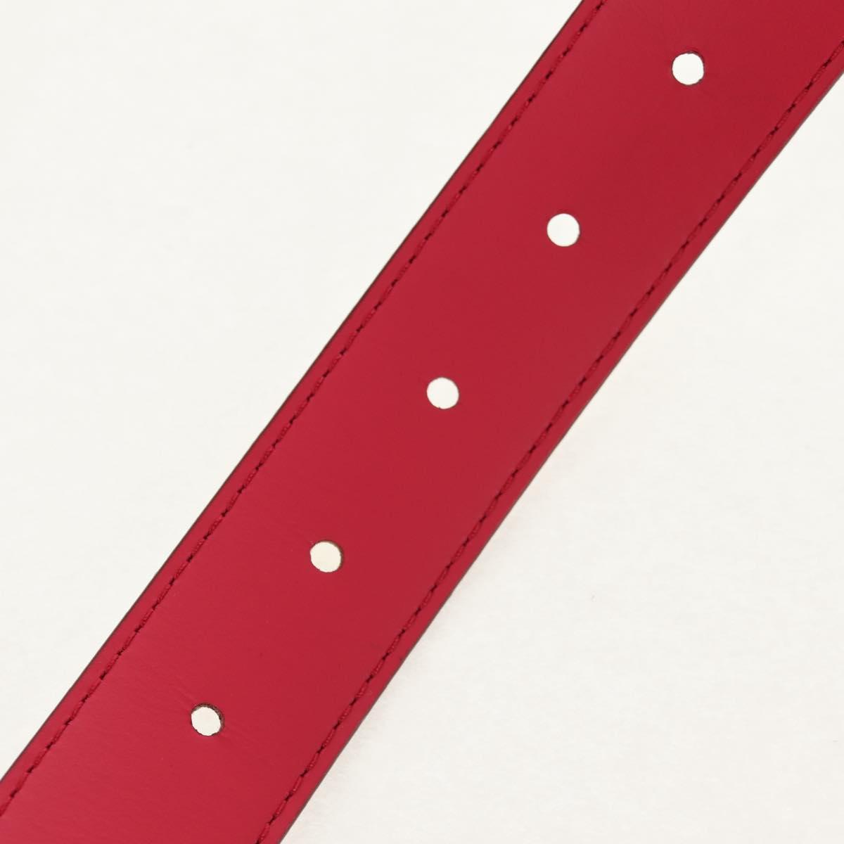 LOUIS VUITTON Multicolor Ceinture Carre Belt White M9682 LV Auth 149716A