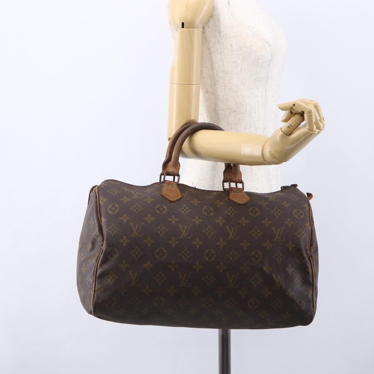 LOUIS VUITTON Monogram Speedy 35 Hand Bag Vintage M41524 LV Auth 149719