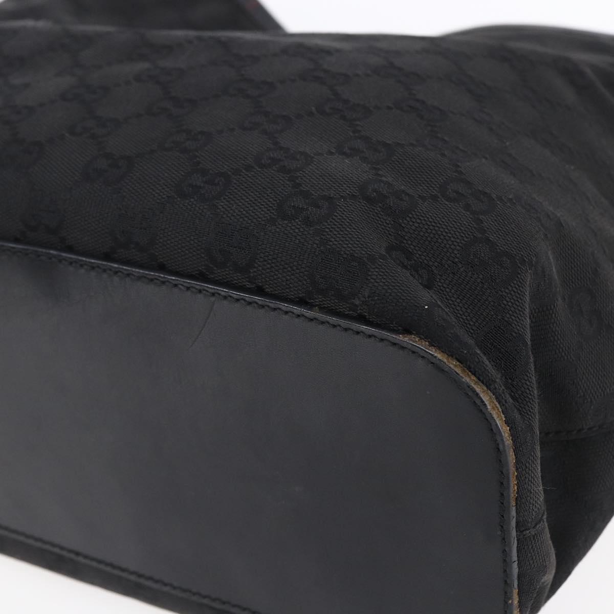 GUCCI GG Canvas Shoulder Bag Black 106242 Auth 149723