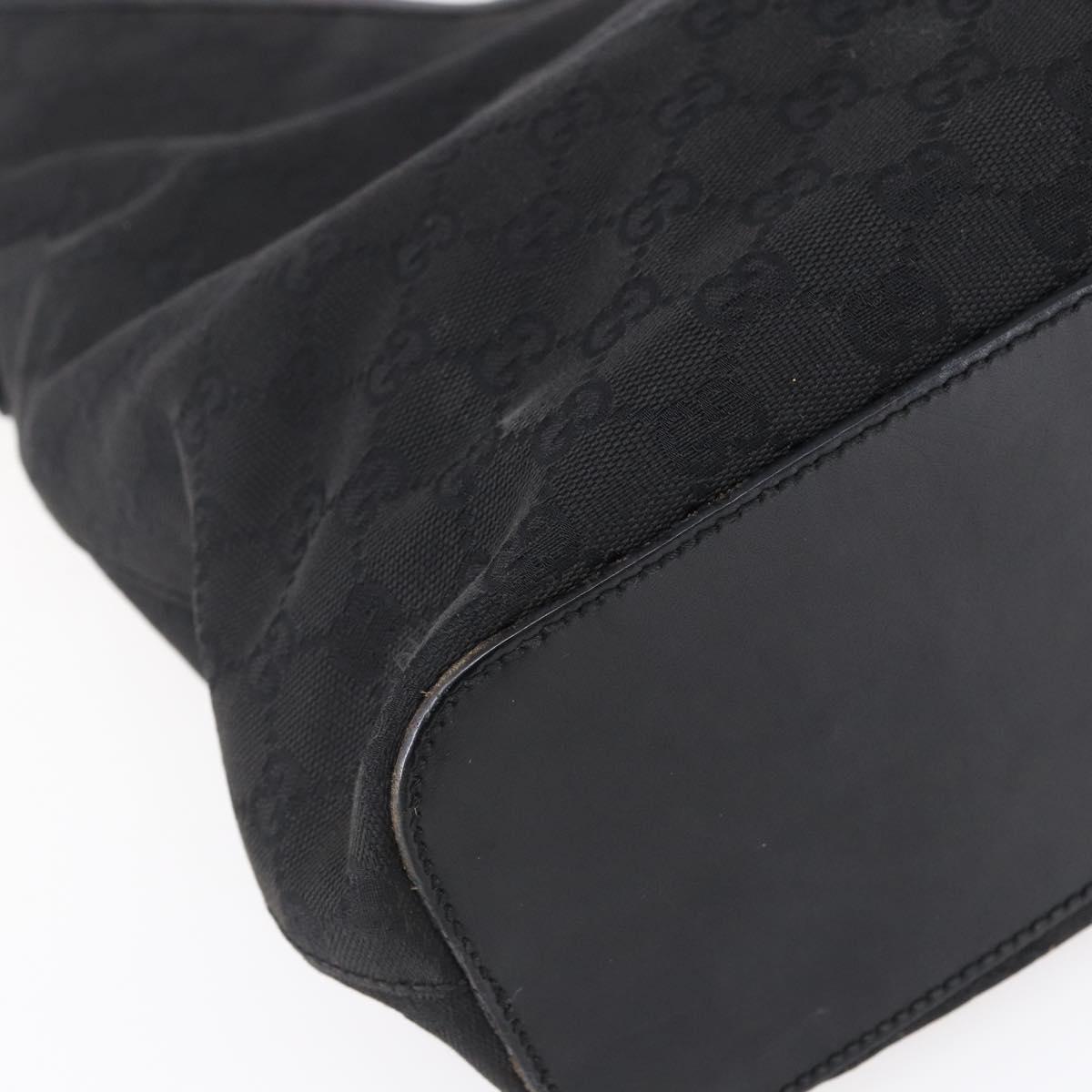 GUCCI GG Canvas Shoulder Bag Black 106242 Auth 149723