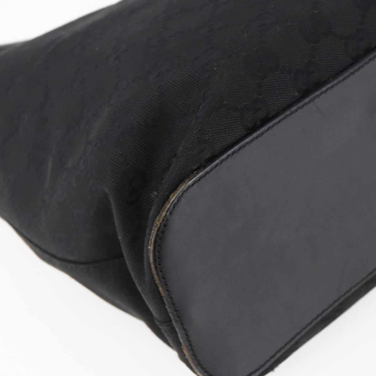 GUCCI GG Canvas Shoulder Bag Black 106242 Auth 149723