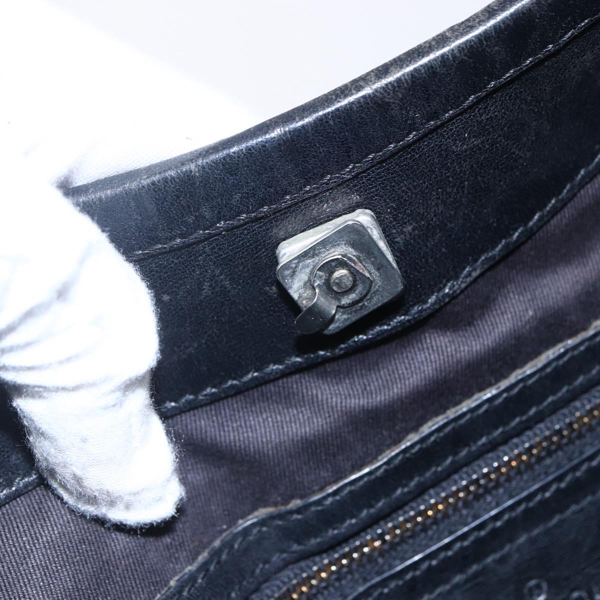 GUCCI GG Canvas Shoulder Bag Black 106242 Auth 149723