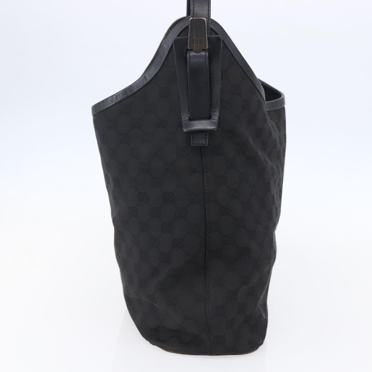 GUCCI GG Canvas Shoulder Bag Black 106242 Auth 149723