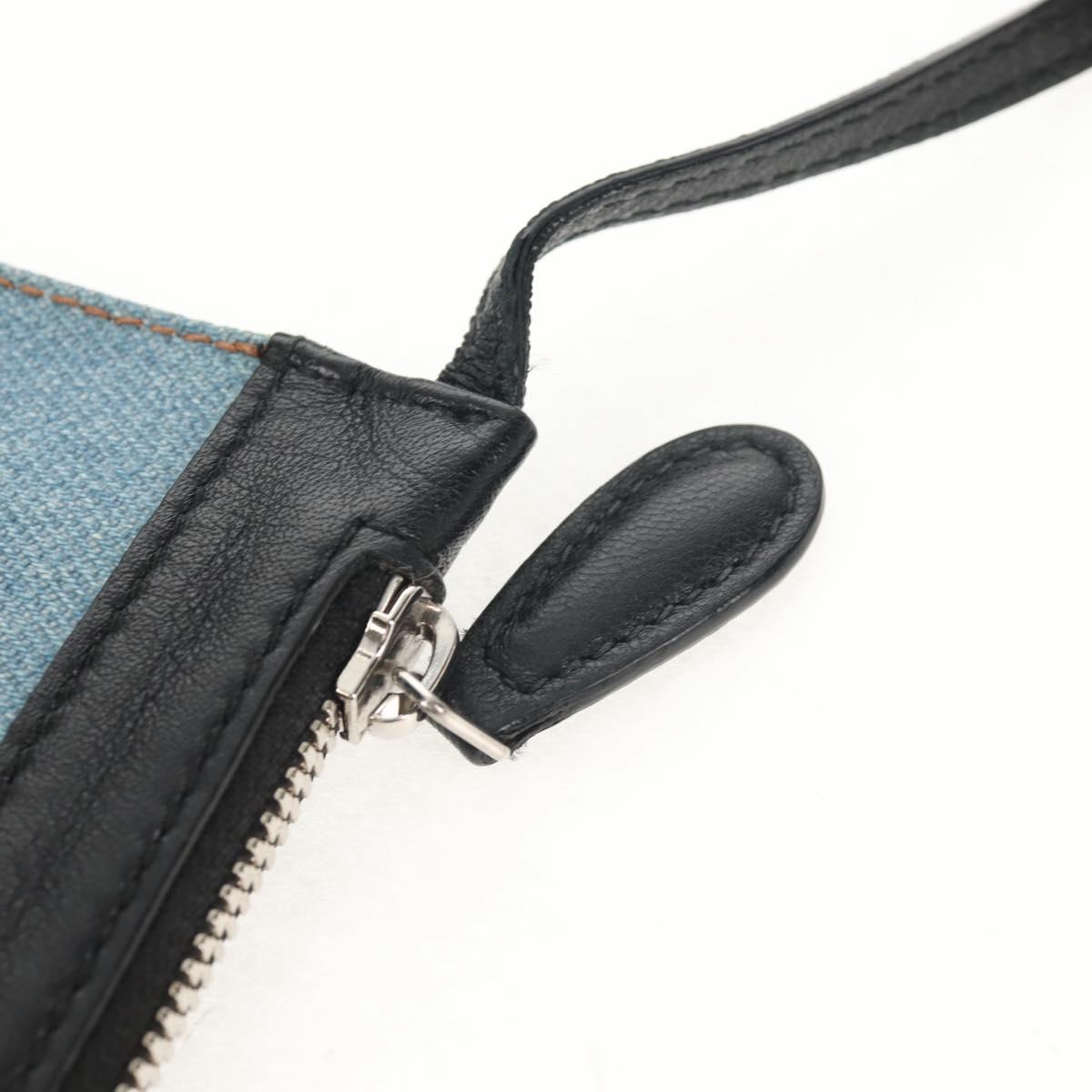 BALENCIAGA Navy Cabas S Hand Bag PVC Leather Blue Silver 339933 Auth 149725