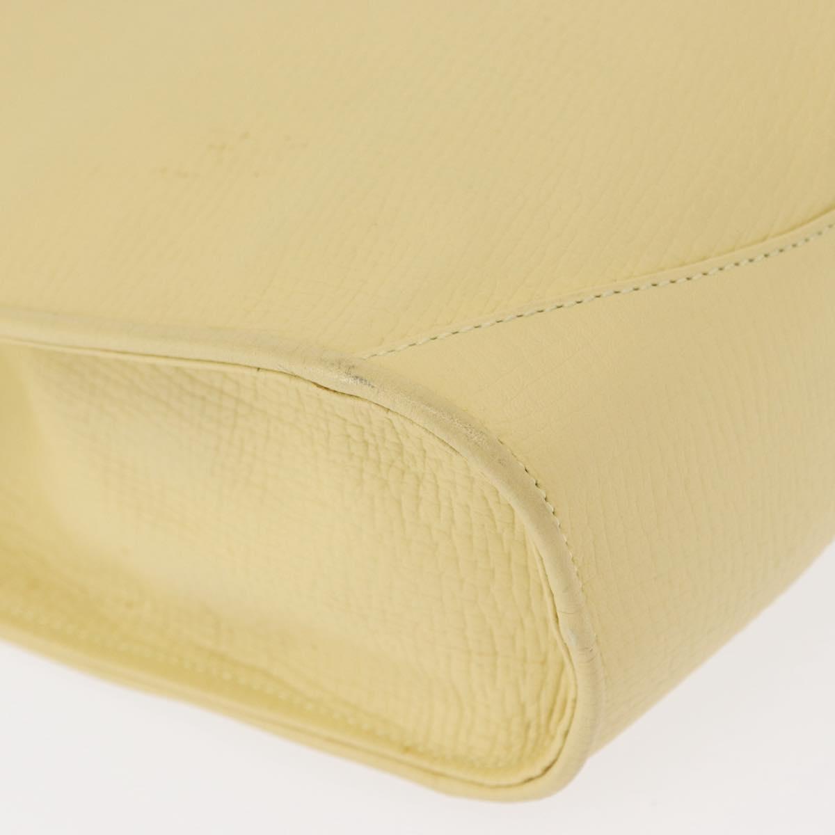 LOEWE Shoulder Bag Leather Yellow Gold Auth 149726