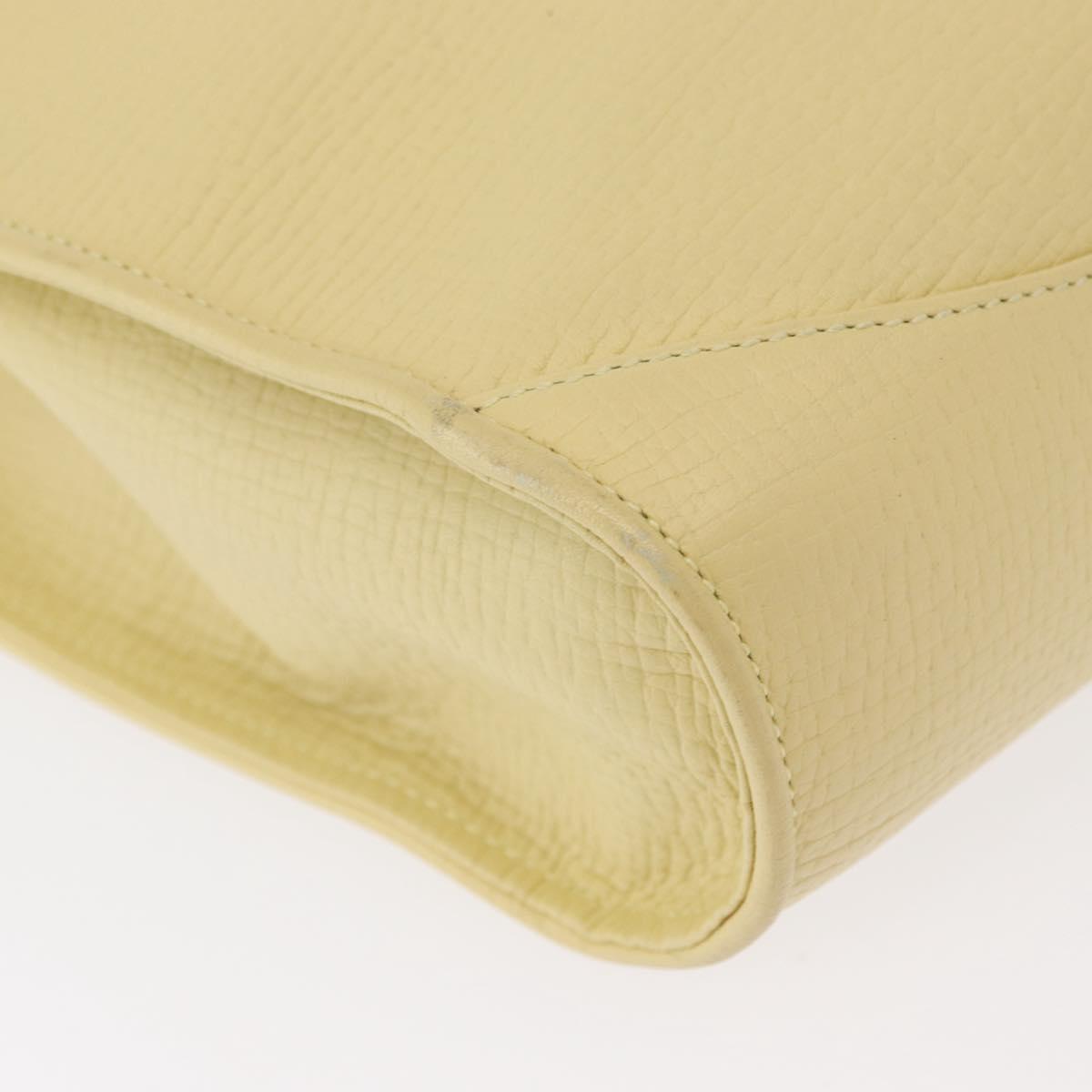 LOEWE Shoulder Bag Leather Yellow Gold Auth 149726