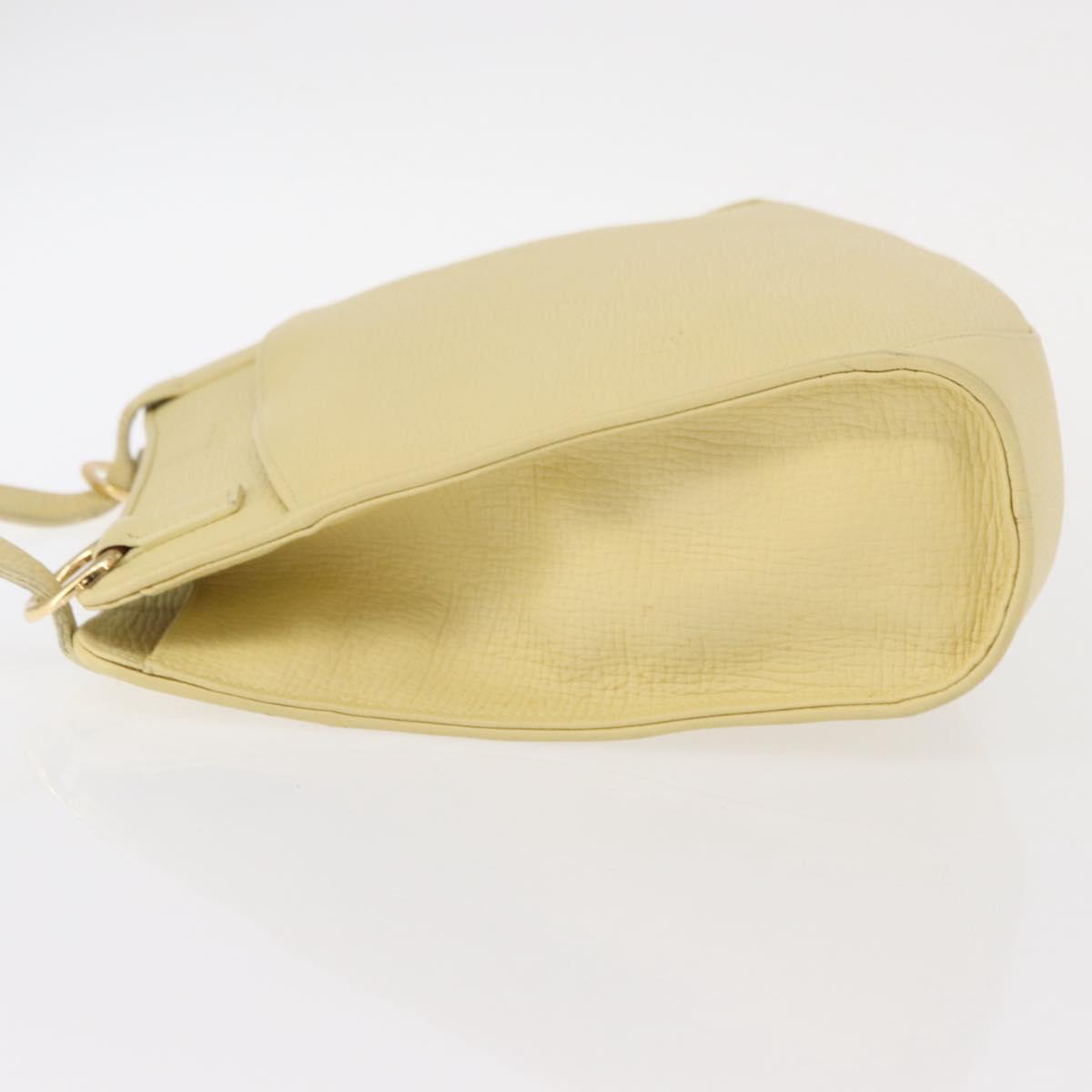 LOEWE Shoulder Bag Leather Yellow Gold Auth 149726