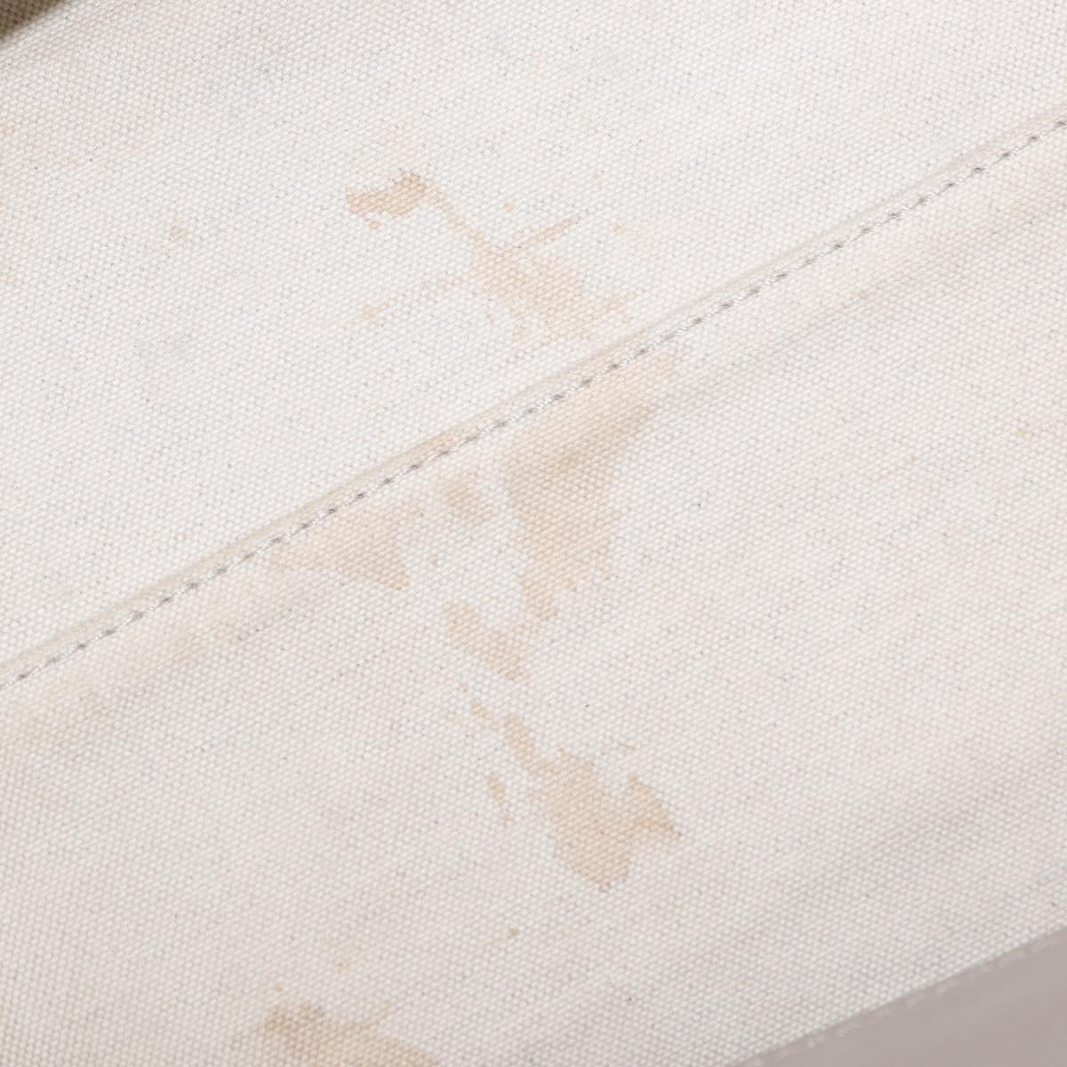 BURBERRY Medium Belt Bag Hand Bag Canvas 2way Beige Silver Auth 149727