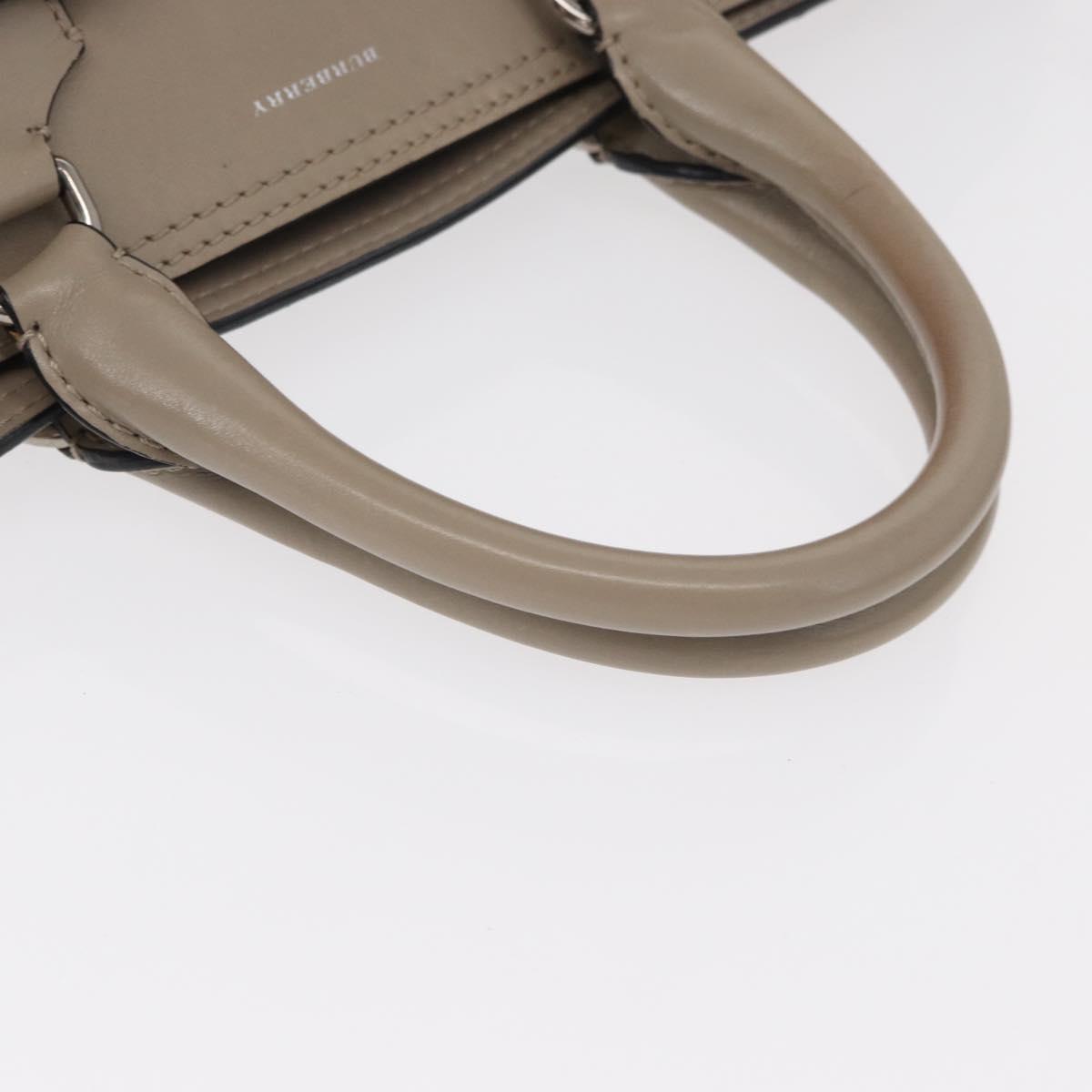 BURBERRY Medium Belt Bag Hand Bag Canvas 2way Beige Silver Auth 149727