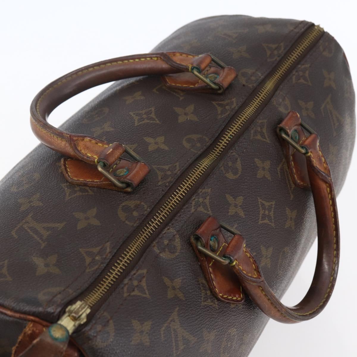 LOUIS VUITTON Monogram Speedy 35 Hand Bag M41524 LV Auth 149728