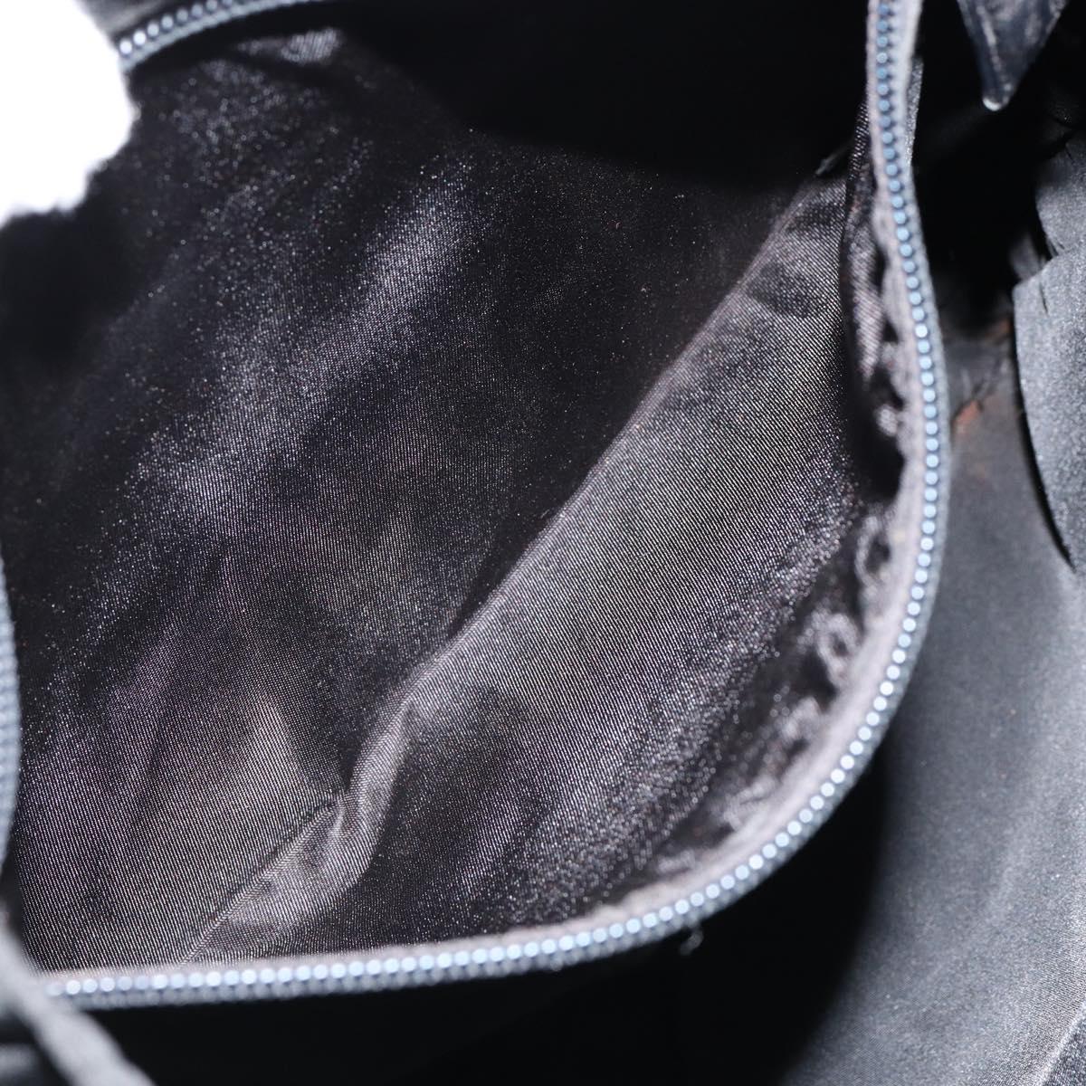 PRADA Shoulder Bag Nylon Black Silver Auth 149732